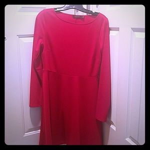 Red long sleeved dress